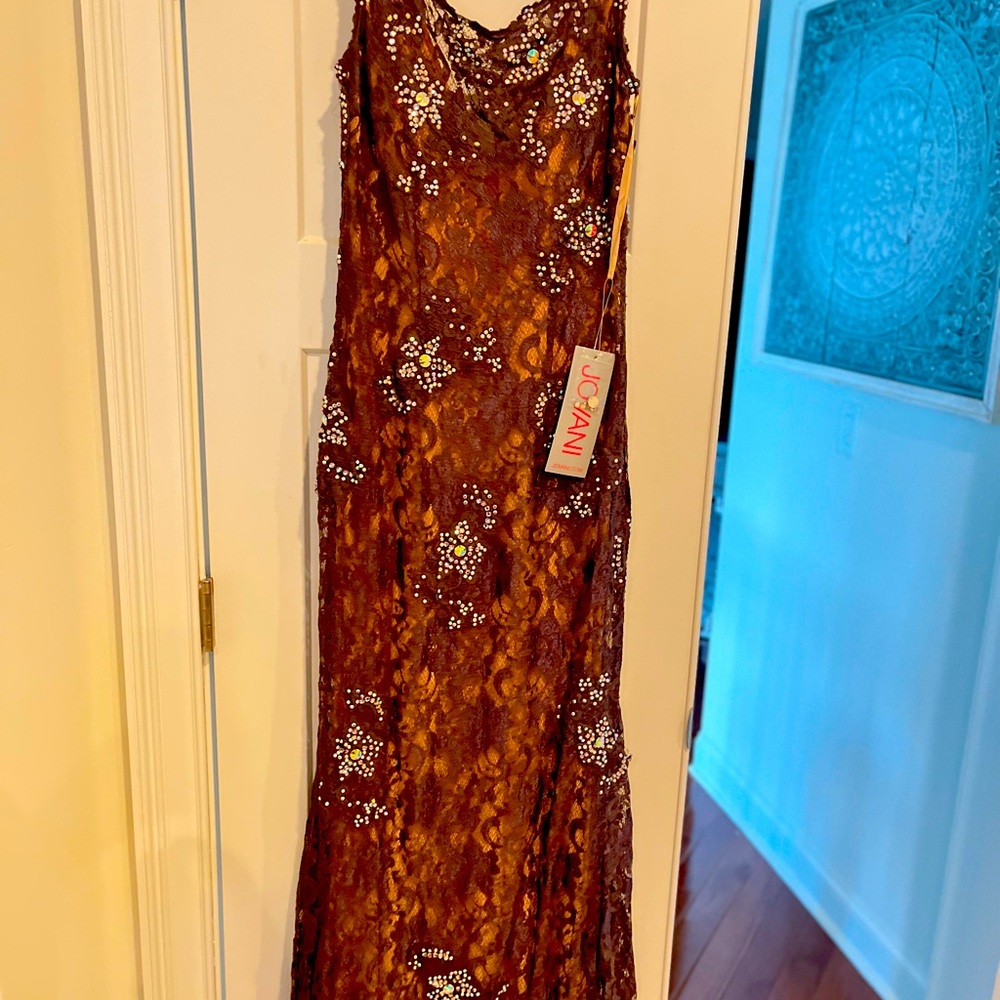 Beautiful charcoal and bling dress never been used brand new